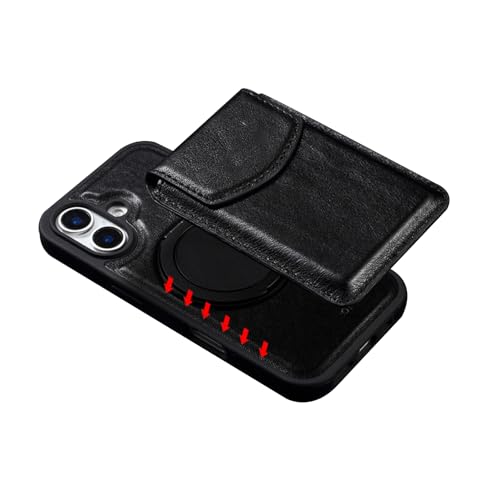 Brieftaschenhülle für iPhone 16/16 plus/16 pro/16 pro max, magnetische Echtlederhülle, Abnehmbarer Kartenhalter, Ständer, kabellose Ladehülle Brieftaschenhülle für iPhone 16/16 plus/16 pro/16 pro max, magnetische Echtlederhülle, Abnehmbarer Kartenhalter, Ständer, kabellose Ladehülle von Generisch
