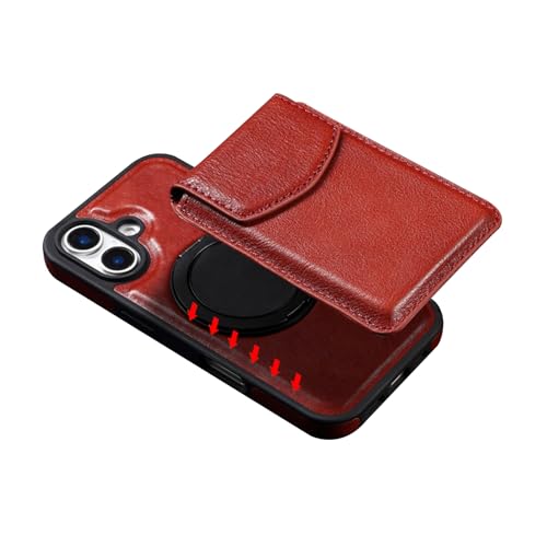 Brieftaschenhülle für iPhone 16/16 plus/16 pro/16 pro max, magnetische Echtlederhülle, Abnehmbarer Kartenhalter, Ständer, kabellose Ladehülle Brieftaschenhülle für iPhone 16/16 plus/16 pro/16 pro max, magnetische Echtlederhülle, Abnehmbarer Kartenhalter, Ständer, kabellose Ladehülle von Generisch
