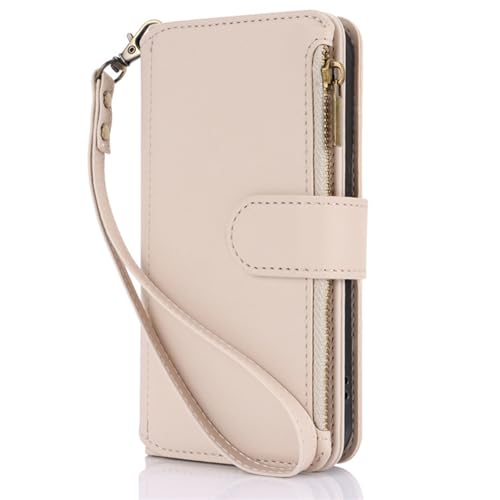 Brieftaschenhülle für iPhone 16/16 plus/16 pro/16 pro max, magnetische Klapphülle mit Reißverschluss, Kartenfächern, Handschlaufe, RFID-blockierende Lederhülle Brieftaschenhülle für iPhone 16/16 plus/16 pro/16 pro max, magnetische Klapphülle mit Reißverschluss, Kartenfächern, Handschlaufe, RFID-blockierende Lederhülle von Generisch