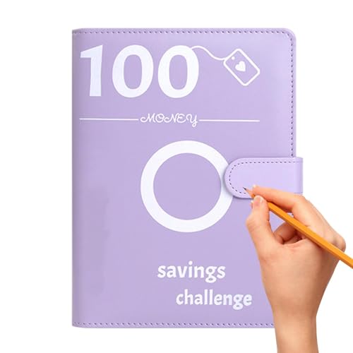Budget Planner Challenge-Ordner 100 Envelope Saving Challenge Budget Planner 5-Budgetordner Budgetplanerbuch,Sparbuch Mit Folien Für Geld Sparen Money Organizer,Paare,Zuhause,Schul von Generisch