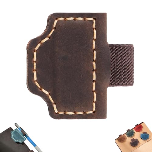 Bygonemark Bookmark with Pen Holder, Personalized Magnetic Leather Pen Holder Bookmark, Custom Leather Book Mark for Travelers, Notebook, Journal Covers(Brown) von Generisch
