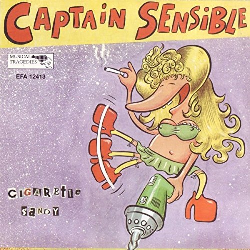 CAPTAIN SENSIBLE / THE REAL PEOPLE Cigarette Sandy / Waiting For The World sawblade 7" Vinyl Single CAPTAIN SENSIBLE / THE REAL PEOPLE Cigarette Sandy / Waiting For The World sawblade 7" Vinyl Single von Generisch