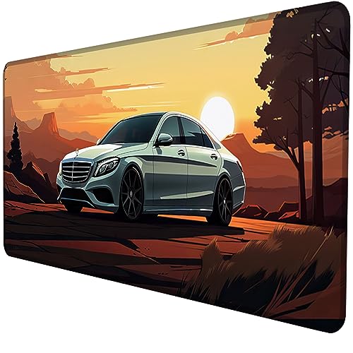 CAR 4 - XXL MAUSPAD - 900 x 400 mm Speed Gaming Mousepad - vernähte Kanten, rutschfeste Gummiunterlage, Wasserabweisend - viele Verschiedene Designs von Generisch