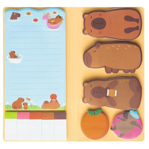 Capybara Haftnotizen Set | Wiederverwendbare selbstklebende Notizblock-Kombination | Umweltfreundliches Schreiben von Notizen für Zuhause, Büro & Schule | Niedliches Tier-Design Capybara Haftnotizen Set | Wiederverwendbare selbstklebende Notizblock-Kombination | Umweltfreundliches Schreiben von Notizen für Zuhause, Büro & Schule | Niedliches Tier-Design von Generisch