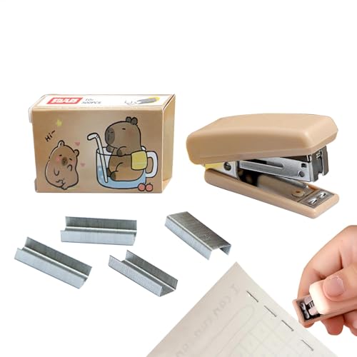 Capybara Heftgerät für den Schreibtisch, Handhefter für Kinder, Schule, Arbeitsplatz, Cartoon, Arbeitsplatz, tragbar, niedliches Capybara-Heftgerät für Arbeit, Schule, Büro Capybara Heftgerät für den Schreibtisch, Handhefter für Kinder, Schule, Arbeitsplatz, Cartoon, Arbeitsplatz, tragbar, niedliches Capybara-Heftgerät für Arbeit, Schule, Büro von Generisch