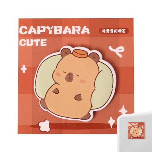 Capybara Notizblock, Tiermuster, Anmerkungen, Capybara-Notizblöcke, 30 Blatt, abnehmbare Notizblöcke, Klassenzimmerbedarf, Schulbedarf für Studenten, Lehrer von Generisch