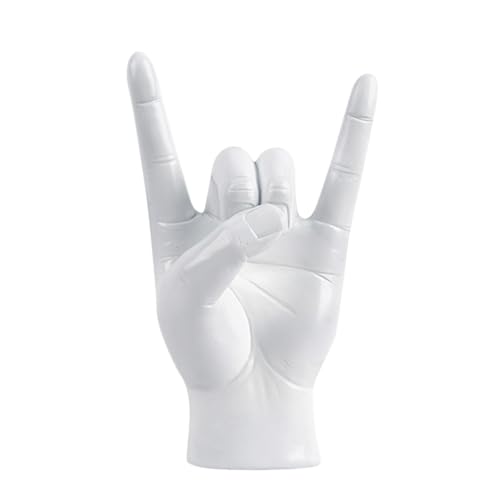 Creative Rock Hand Drumstick Halter Harz Drumstick Display Ständer Rack Mallet Drumstick Halterung Home Dekoration Lustiges Geschenk für Schlagzeuger (Weiß - Linke Hand) von Generisch