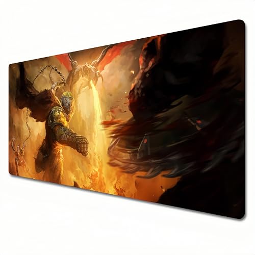 DOOM The Dark Ages Mauspad, XL, gelb, großes Gaming-Mauspad, 800 x 300 cm, geeignet für Tastatur-Pads und Schreibtischunterlagen für das Heimbüro. (XL) von Generisch