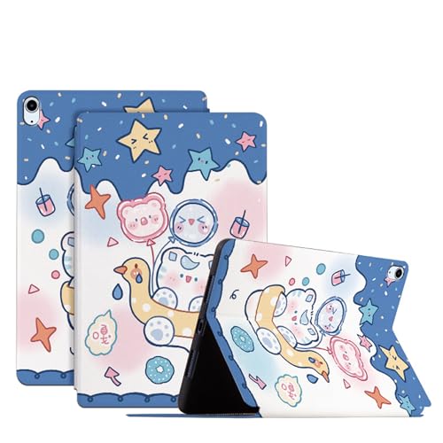DayQiQiPu Hülle für Apple iPad (A16) 11th Gen 11,0 Zoll 2025 Modell: A3355/A3356 PU Leder Niedliche Tiermuster Serie Flip Stand Ultradünne Tablet Hülle mit Auto Schlaf/Aufwach Schutzhülle, 02 von Generisch