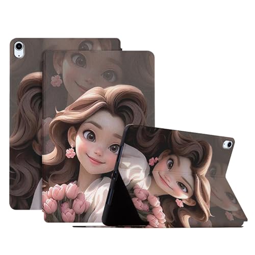 DayQiQiPu Hülle für Apple iPad (A16) 11th Gen 11,0 Zoll 2025 Modell: A3355/A3356 PU Leder Prinzessin Muster Serie Flip Stand Ultradünne Tablet Hülle mit Auto Schlaf/Aufwach Schutzhülle, 01 von Generisch