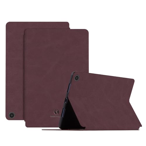 DayQiQiPu Schutzhülle für Amazon Fire Max 11 (11 Zoll, 13th Generation, 2023 Freigabe) Retro PU Leder Ultra Dünne Flip Tablet Ständer Cover mit Auto Schlaf/Aufwach,Weinrot von Generisch