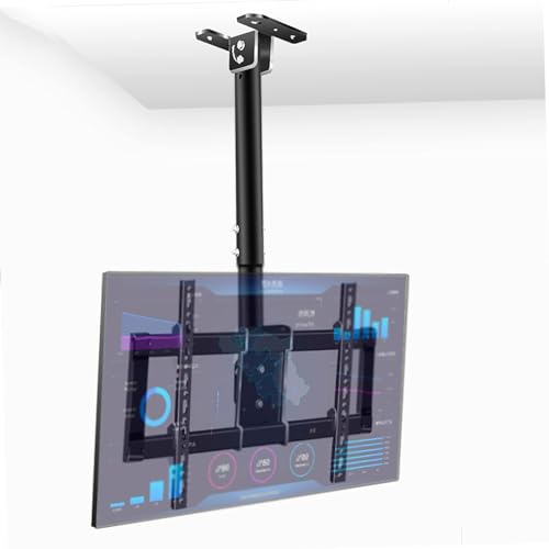 Decken-TV-Halterung – Höhenverstellbare Teleskophalterung für 81,3–228,6 cm (32–90 Zoll) LCD-Flachbildfernseher – langlebige Metall-Erweiterungsschraubenbefestigung von Generisch