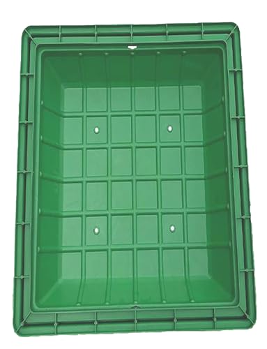 Dekorative Klärgrubenabdeckungen, 32 28 24 20 16 Zoll eingebetteter quadratischer Schachtdeckel aus Harz, verdickte Hof-Raseninspektions-Abwasserbeckendeckel mit Sockel(27.5x27.5in/70x70cm) von Generisch