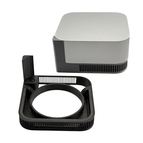 Generisch Desktop Computer Externer Netzschalter + Ständer Zubehör für Mac Mini M4/ M4 Pro 2024, Mount Dock Kühlung Desktop Halterung, PC Netzschalter mit EIN/Aus Schalter (schwarz) von Generisch