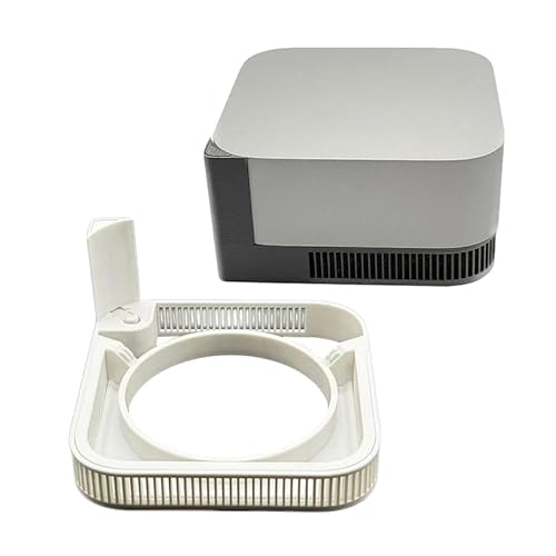 Generisch Desktop Computer Externer Netzschalter + Ständer Zubehör für Mac Mini M4/ M4 Pro 2024, Mount Dock Kühlung Desktop Halterung, PC Netzschalter mit EIN/Aus Schalter (weiß) von Generisch
