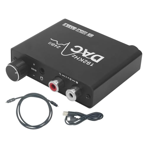 Digital-Analog-Konverter, Digital-Analog-Konverter-Box - Analoge Audio- und Stereo-Konverterbox,Analoge Konverterbox, 192 kHz Stereo-Audio-Konverter, verstellbarer tragbarer Audio-Adapter für Digital-Analog-Konverter, Digital-Analog-Konverter-Box - Analoge Audio- und Stereo-Konverterbox,Analoge Konverterbox, 192 kHz Stereo-Audio-Konverter, verstellbarer tragbarer Audio-Adapter für von Generisch