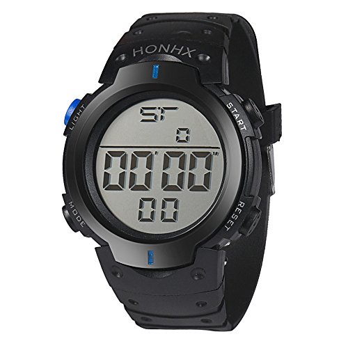 Digitale Armbanduhr für Damen, Stoppuhr, Datum, Gummi, Sport-Armbanduhr, blau, Einheitsgröße Digitale Armbanduhr für Damen, Stoppuhr, Datum, Gummi, Sport-Armbanduhr, blau, Einheitsgröße von Generisch