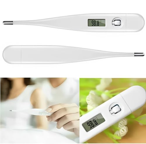 Digitales Fieberthermometer für Babys, Kinder und Erwachsene, für Oral, Assil oder Rechteck, wasserdicht mit Fieberalarm Digitales Fieberthermometer für Babys, Kinder und Erwachsene, für Oral, Assil oder Rechteck, wasserdicht mit Fieberalarm von Generisch