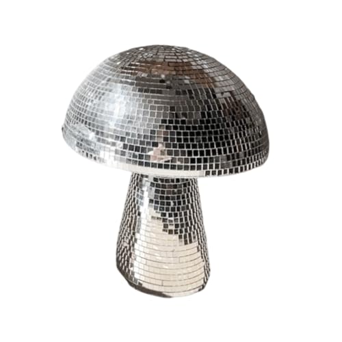 Discokugel-Dekorationen - Spiegelpilz-Discokugel, Disco-Spiegel-Pilze-Dekorationen | Tragbare pilzförmige Heimkunst-Requisiten, Disco-Party-Dekorationen für Bühne, Schlafzimmer, Esstisch von Generisch
