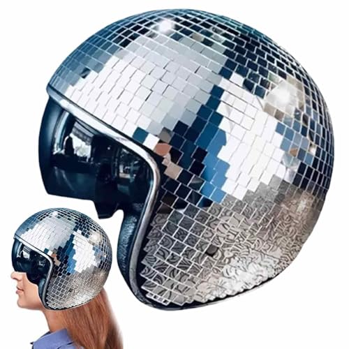 Discokugel Hüte - Discokugel Hut | Disco Deko Helme | Glitzer Spiegel Glas Discokugel Hut Helm | Disco Deko Helme Mit Einziehbarem Visier | Glitzernde Party-Hüte Für Festivals Und Events Discokugel Hüte - Discokugel Hut | Disco Deko Helme | Glitzer Spiegel Glas Discokugel Hut Helm | Disco Deko Helme Mit Einziehbarem Visier | Glitzernde Party-Hüte Für Festivals Und Events von Generisch