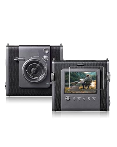 Displayschutzfolie für Instax Wide EVO Kamera, kratzfest, bruchsicher, Bildschirm- und Objektivschutz, 2-in-1, inklusive Objektivfolie und Displayfolie (1 Packung Objektivfolie, 1 Packung Displayfolie von Generisch