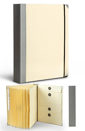 Dokumenten-Organizer, Folio-Datei – A4-Reiseordner für Immobilien und Schule, Büro-Aktenordner mit Taschen und Etiketten von Generisch