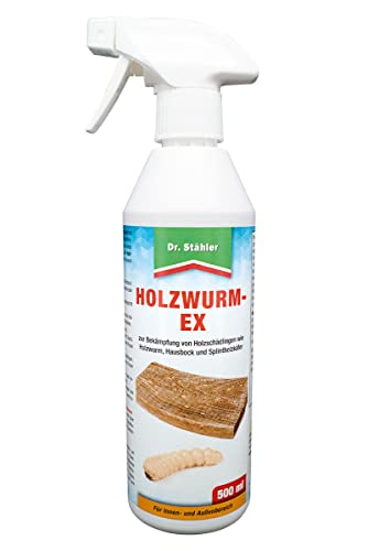 Dr. Stähler Holzwurm Ex zur Bekämpfung von Holzschädlingen wie Holzwurm, Hausbock und Splintholzkäfer 500ml von Generisch