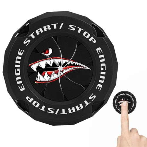 Druckabdeckung für, drücken Sie zum Startabdeckung - Push Start -Taste -Zubehör - Hai Design ative Rotary Zündstop Aufkleber für Rad Dashboard Key FOB Rocker Druckabdeckung für, drücken Sie zum Startabdeckung - Push Start -Taste -Zubehör - Hai Design ative Rotary Zündstop Aufkleber für Rad Dashboard Key FOB Rocker von Generisch