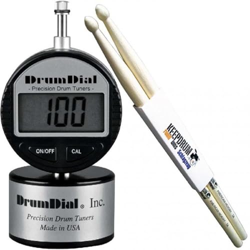 Drum Dial Digital Schlagzeug Stimmgerät DDD mit keepdrum Schlagzeugstöcken von Generisch