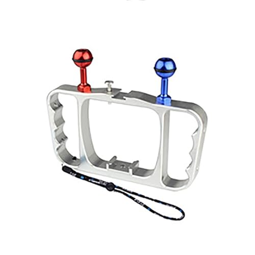 Dualer Handheld-Aluminium-Tauchlicht-Arm mit Umhängeband, ausziehbare Plattformunterstützung für Unterwasser-Tauchkamera-Gehäuse und Kuppelanschlüsse von Generisch