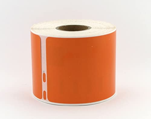 Dymo Etiketten kompatibel zu Labelwriter 450 und älter (99014 | 54 x 101 mm | 220 Etiketten, orange) von Generisch