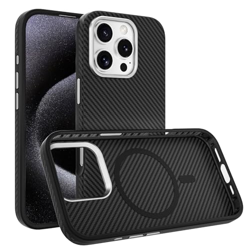 Echtes Carbonfaser-Gehäuse für iPhone 16 Pro Max/16 Pro, stoßfeste Schutzhülle für Mobiltelefone, schlankes Gehäuse mit magnetischem kabellosem Laden Echtes Carbonfaser-Gehäuse für iPhone 16 Pro Max/16 Pro, stoßfeste Schutzhülle für Mobiltelefone, schlankes Gehäuse mit magnetischem kabellosem Laden von Generisch