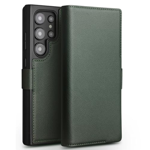Echtlederhülle für Samsung Galaxy S24/S24 Plus/S24 Ultra, Luxus Business Rindsleder Handyhülle mit Kartenhalter Flip Folio Magnetisch Echtlederhülle für Samsung Galaxy S24/S24 Plus/S24 Ultra, Luxus Business Rindsleder Handyhülle mit Kartenhalter Flip Folio Magnetisch von Generisch