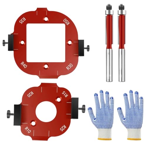 Eckenradius-Schablone für Oberfräse, 2 x Eckfrässchablonen für Holzbearbeitung, Aluminium-Legierung, Holzbrett, Bogenschneider, Hilfswerkzeug für Tischlerpositionierung, Holzarbeiten Eckenradius-Schablone für Oberfräse, 2 x Eckfrässchablonen für Holzbearbeitung, Aluminium-Legierung, Holzbrett, Bogenschneider, Hilfswerkzeug für Tischlerpositionierung, Holzarbeiten von Generisch