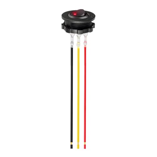 Ein- Und Aus -Switches - Rocker Switch -Funktion Panel | 12 V 3 Way Round Rocker Switches | Ein Off-Innenzubehör, Nussbefestigungshalterung Mit Vorverdrahteten Leads Für Automobil-RV-Lkw Marine von Generisch