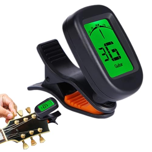 Elektronisches Stimmgerät Für Ukulele, Gitarrenstimmgerät | Hohe Präzision, Einfach Zu Bedienen, Präzises -Ukulele-Stimmgerät | Schwarzes, Leichtes Gitarrenstimmgerät, Zubehör von Generisch