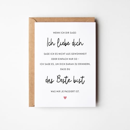 Emotionale Liebeskarte für Partner I Perfekt für Geburtstag, Jahrestag & besondere Momente I Ich-Liebe-Dich-Karte I Liebesbotschaft von Generisch