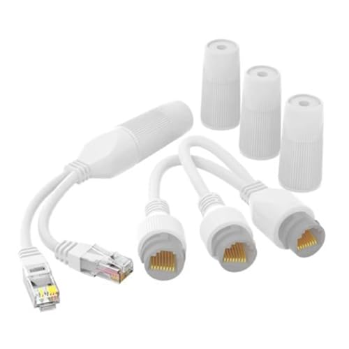 Ethernet Splitter, Network Ability Adapter, Durable Abs Build, Enhanced Viewing Experience, Safe Connections, Ideal for Outdoor Cameras & Switches, 0.79 Inches von Generisch