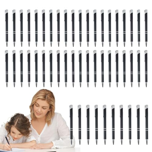 Executive Pen | 50pcs Metall -Kugelschreiber | Hochwertiger Geschäftstift | Mode Briefpapier mit Silberclip -Schreibstift für Büro, Besprechung und Geschenkgeschenke geeignet Executive Pen | 50pcs Metall -Kugelschreiber | Hochwertiger Geschäftstift | Mode Briefpapier mit Silberclip -Schreibstift für Büro, Besprechung und Geschenkgeschenke geeignet von Generisch