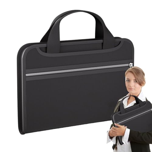 Expanding File Folder, Storage Bag Organizer, 3x22.61x3in Multi-Pocket Document Holder, Waterproof and Fire-Resistant Filing Case, Secure Important Paper for Home, Office von Generisch