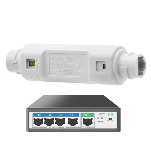 Extensor Po E, Repetidor Po E | Erweiterung Ripega Ethernet Signal 48 V 10/100 Mbps, Netzwerk: Verstärker Po E, Plug und Wiedergabe für IP-Kameras und Sicherheitssysteme Extensor Po E, Repetidor Po E | Erweiterung Ripega Ethernet Signal 48 V 10/100 Mbps, Netzwerk: Verstärker Po E, Plug und Wiedergabe für IP-Kameras und Sicherheitssysteme von Generisch