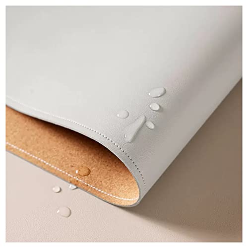 Extra große Schreibtischunterlage aus Leder, doppelseitiges Mauspad, Schreibtischschutz und Schreibunterlage für Computer, einfaches graues Design (Größe: 40 x 120 cm), perfekt für Zuhause und Büro von Generisch
