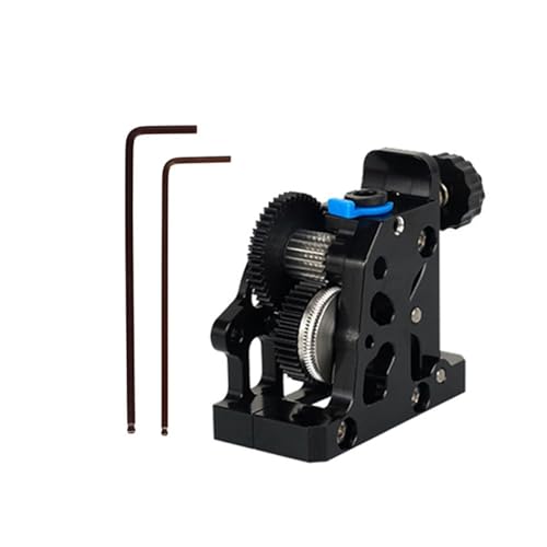 Extruder Dual Gear Extruder Hartstahl Reduktionsgetriebe Geschwindigkeitsmotor 3D-Druckerteile Kompatibel mit CR10 CR 10S Ender3 V2(Black) von Generisch