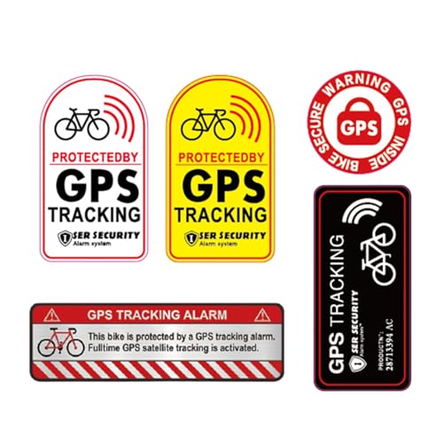 Fahrrad-Anti-Diebstahl-Aufkleber, GPS-Tracking-reflektierende Aufkleber | Dashcam-Warnaufkleber - Wasserdichtes Anti-Diebstahl-GPS-Tracking-Aufkleber-Set für Wohnmobile, LKWs, Autos, SUVs Fahrrad-Anti-Diebstahl-Aufkleber, GPS-Tracking-reflektierende Aufkleber | Dashcam-Warnaufkleber - Wasserdichtes Anti-Diebstahl-GPS-Tracking-Aufkleber-Set für Wohnmobile, LKWs, Autos, SUVs von Generisch