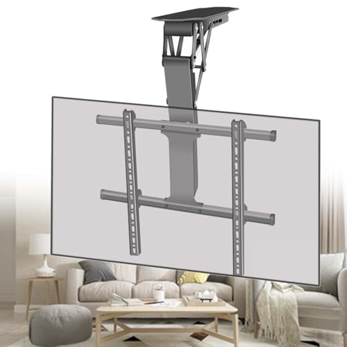 Fernbedienung Decke TV Halterung - Verstellbares Flip Down Design für flache und gebogene Bildschirme, ideal für den Innen- und Außenbereich auf verschiedenen Dachtypen Fernbedienung Decke TV Halterung - Verstellbares Flip Down Design für flache und gebogene Bildschirme, ideal für den Innen- und Außenbereich auf verschiedenen Dachtypen von Generisch