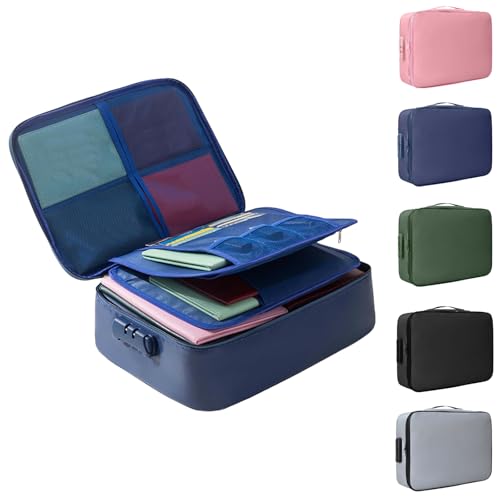Feuerfeste Dokumentenbox, wasserdichte Datei-Organizer-Box, feuerfeste Dokumententasche mit Schloss, faltbarer Reisedokumenten-Halter, sichere tragbare Datei-Aufbewahrungsboxen mit Einsätzen, Taschen Feuerfeste Dokumentenbox, wasserdichte Datei-Organizer-Box, feuerfeste Dokumententasche mit Schloss, faltbarer Reisedokumenten-Halter, sichere tragbare Datei-Aufbewahrungsboxen mit Einsätzen, Taschen von Generisch