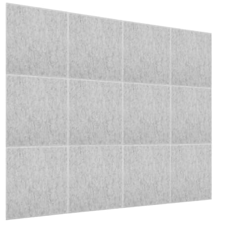 Filztafel, Fotowand-Set, 24 graue Filz-Wandaufkleber und Korktafel-Fliesen für Memo-Nachrichten-Display, vielseitige Pinnwand-Dekoration für Zuhause und Büro von Generisch