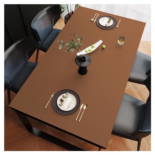 Fleckenabweisendes Kunstleder, wasserdicht, rutschfest, Tischdecke für großen Couchtisch, leicht zu reinigen und langlebig, 50 x 80 cm, Braun Fleckenabweisendes Kunstleder, wasserdicht, rutschfest, Tischdecke für großen Couchtisch, leicht zu reinigen und langlebig, 50 x 80 cm, Braun von Generisch