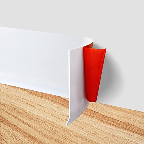 Flexible Bodenleiste zum Abziehen und Aufkleben, weiße Vinyl-Wandleiste für Badezimmer, Küche, Schlafzimmer und Büro, 10 m, Gummi-Sockelleisten für einfache Installation Flexible Bodenleiste zum Abziehen und Aufkleben, weiße Vinyl-Wandleiste für Badezimmer, Küche, Schlafzimmer und Büro, 10 m, Gummi-Sockelleisten für einfache Installation von Generisch