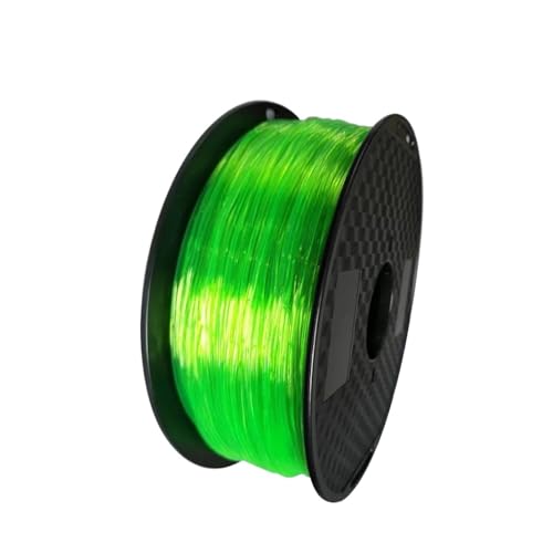 Flexibles, durchscheinendes TPU-3D-Druckerfilament 1,75 mm 200 g elastisches extrudiertes Filament 3D-Sublimation(Trans Green 200g) von Generisch